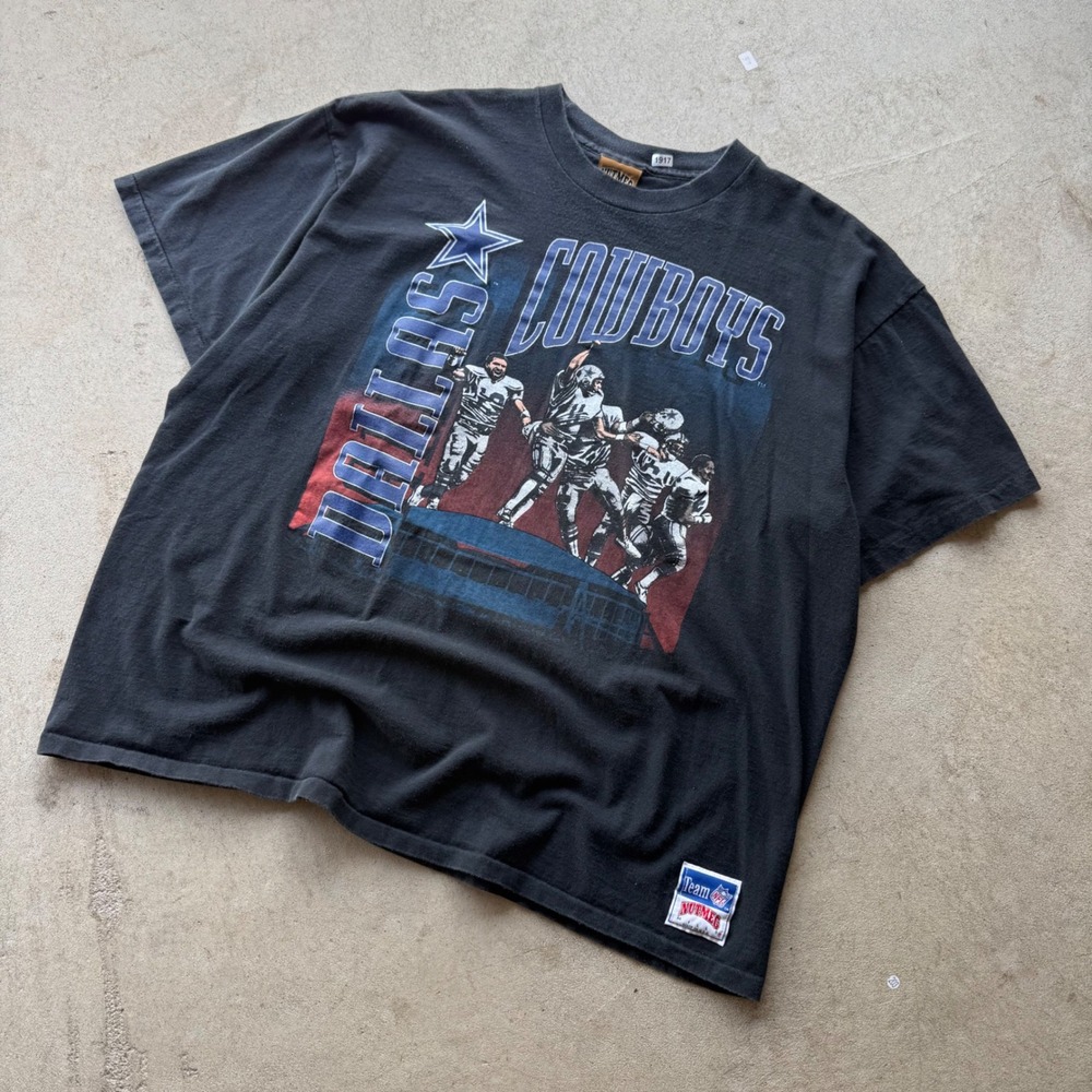 90s Mens Nutmeg Mills Dallas Cowboys Graphic T-Shirt Vintage NFL XL
